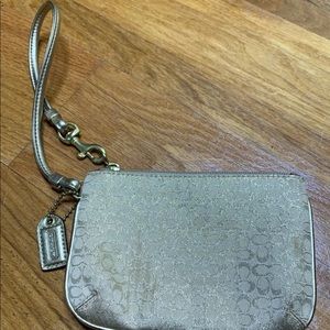 Gold Coach Wristlet